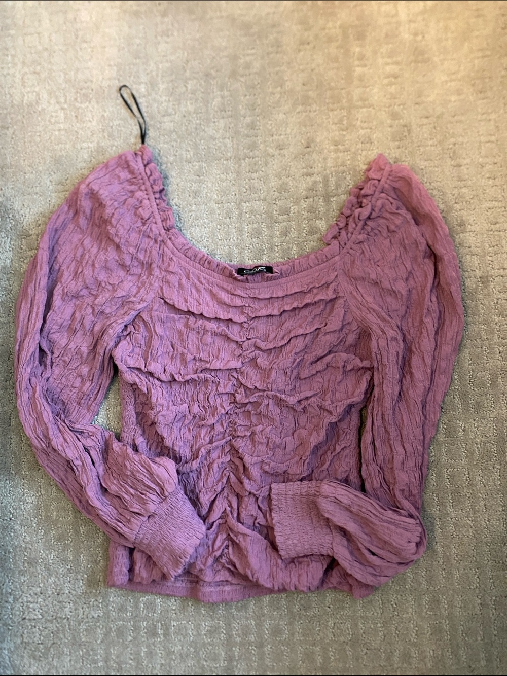 Gigio purple scrunched long sleeve